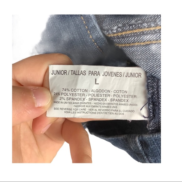 Ohio State Buckeyes Jean Jacket GLO Junior Large Embroidered Dark Wash - Picture 4 of 5